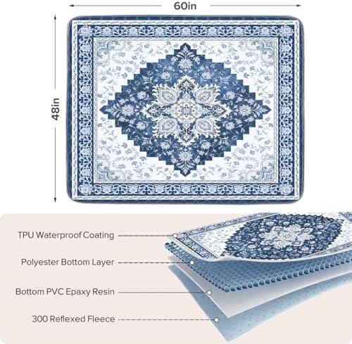 INVENHO 2PACK Washable Pee Pads for Dogs 60"x48" Reusable Dog Pads Extra Large Upgrade Non-Slip Dog Pee Pads Heavy Absorbency Puppy Pee Pads Quick Dry Whelping Pads/Waterproof Puppy Training Pad