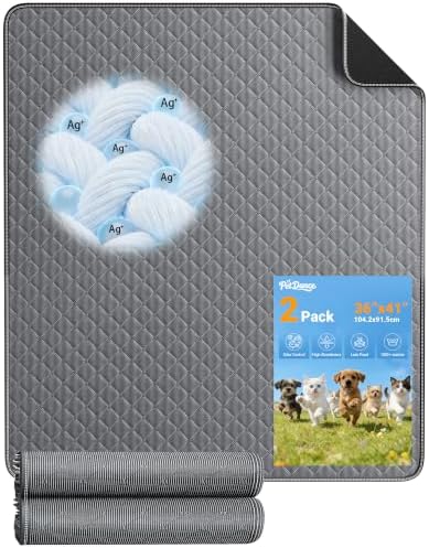 [Odor Control] Washable Large Dog Pee Pads, Rapid Soak-Up, 36"x41", 2 Pack