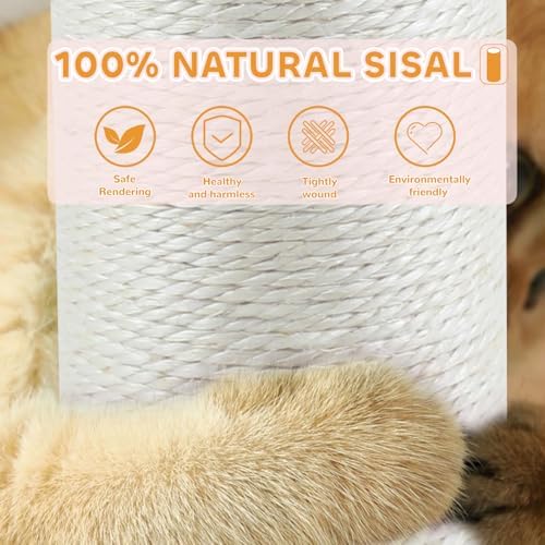 Cat Scratching Post,45'' Tall Scratcher Tree Toys for Indoor Large Cats