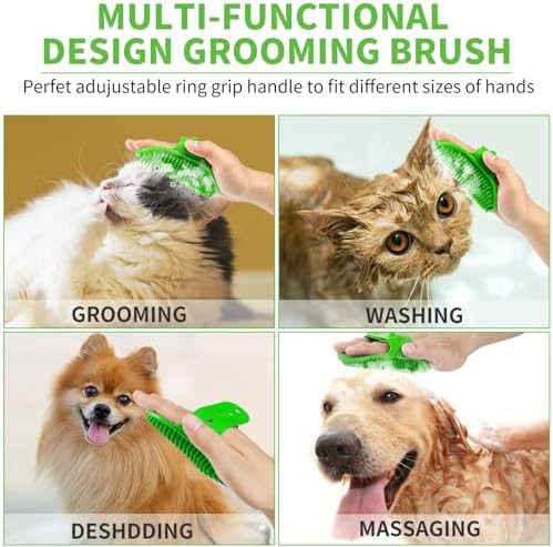 Professional 7 in 1 Dog Paw Cleaner for Dogs & Cats - Includes 1 Portable Paw Washer, 1 Bath Brush, 2 Dog Toothbrushes and 3 Absorbent Towels Note: Fits Paws 2.5 to 3.5 Inches Wide (Large, Green)