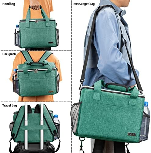 BAGLHER Dog Travel Bag Backpack Pet Supplies Backpack Pet Accessories Storage Bag 5-Piece Set With Shoulder Strap 2 Lined Pet Food Containers 2 Foldable Feeding Bowls Essential Kit for Pet travel
