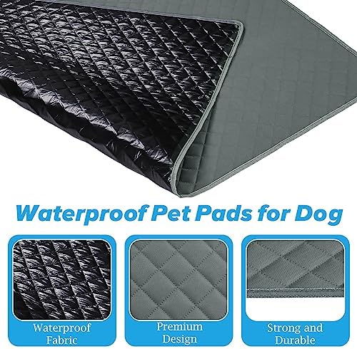 Washable Pee Pads for Dogs 48"x48" Reusable Puppy Pad Pet Training Pads, Waterproof Mat Non-Slip, Dog Pee Pad Whelping Pads Dog Mat-Playpen,Crate,Sofo,Car,Potty,Bed