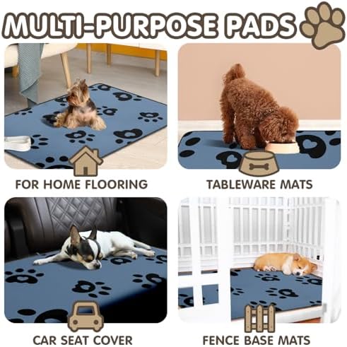 2PC Dog Pee Pads, Washable Absorbent Reusable Non-Slip Mat 35x24in