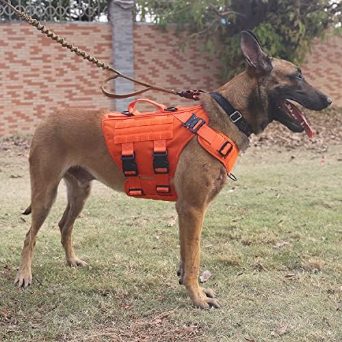 ICEFANG No Pull Tactical Dog Harness for X-Large Dogs,Adjustable Dog Vest