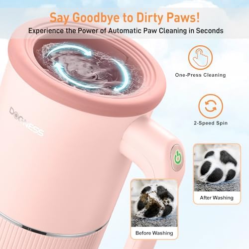 DOGNESS Automatic Dog Paw Cleaner Cup Paw Washer for Medium & Large Dogs