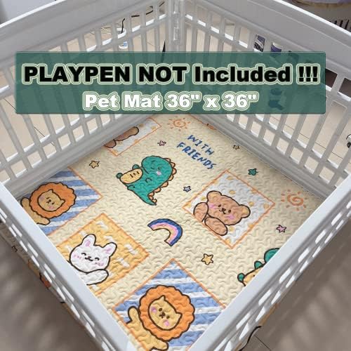 Dog Playpen Urine Pad Dog Pee Pads Puppy Pads 2 Pcs, [PLAYPEN NOT Included] Reusable Puppy Training Mat,Large Pet Pee Mats,Waterproof Pet Mats for Dogs Bed Mat,Super Absorbing Whelping