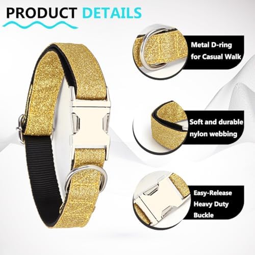 Bling Dog Collar with Removable Bowtie for Dogs Party Wear