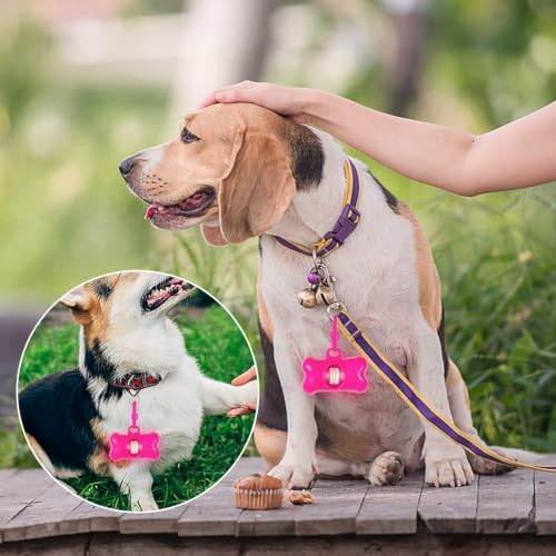 Arroyner 80 Pack Bone Shaped Poop Bag Dispenser Pet Waste Disposal Bag Dispenser (Random Color)