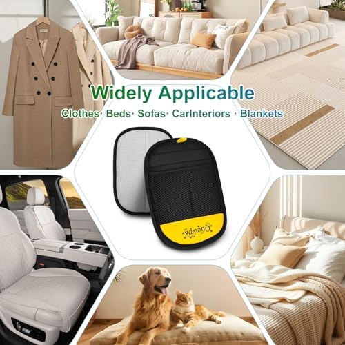 2 Pack Electrostatic Pet Hair Removal Glove for Dogs and Cats