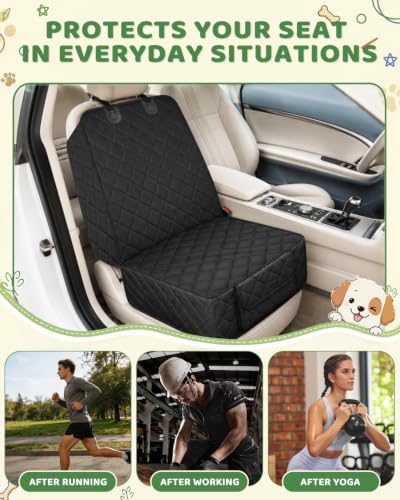 Victoper Dog Car Seat Cover, 600D Heavy Dute Car Seat Cover for Dogs Pets,100% Waterproof Anti-Scratch Nonslip Dog Seat Cover for Cars, Seat Covers Protector for Sedan SUV Truck Small Black