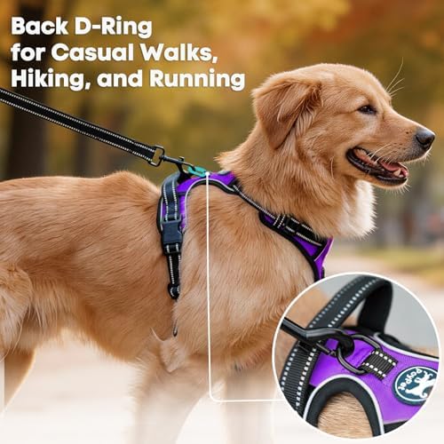 PoyPet No Pull Dog Harness Small, Reflective Vest with Front Clip & Handle
