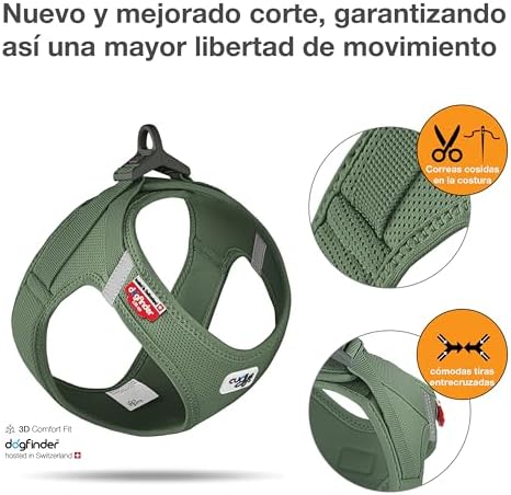 Vest Harness curli Clasp Air-Mesh Moss S