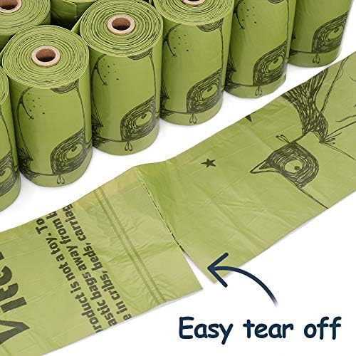Ley's Dog Poop Bags 540 Count, Unscented Thick Waste Bags with Dispenser, 100% Leak-Proof Doggie Bag Refill Rolls