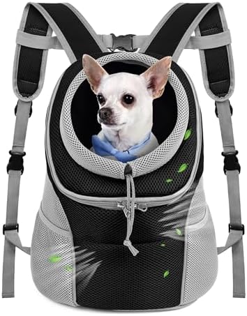 WOYYHO Pet Dog Carrier Backpack, Ventilated Small Dog Front Backpack