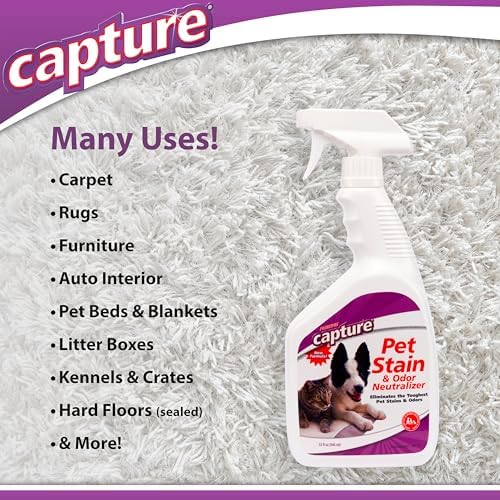 Capture Pet Stain & Odor Spray - Enzyme Pet Odor Eliminator - 32oz (2 Pack)