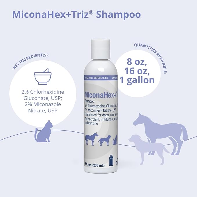 MiconaHex+Triz Shampoo for Dogs, Cats and Horses, 8 oz