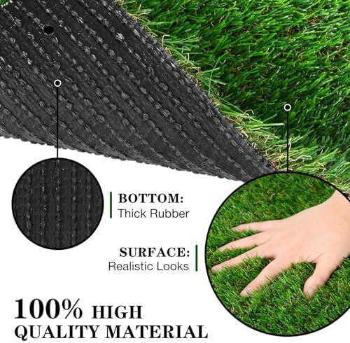 GLOBREEN Extra Large Artificial Grass Pee Pads for Dogs Potty Training, 4FT X 6FT Fake Turf Outdoor Rugs for Pets Patio Balcony, with Drainage Hole