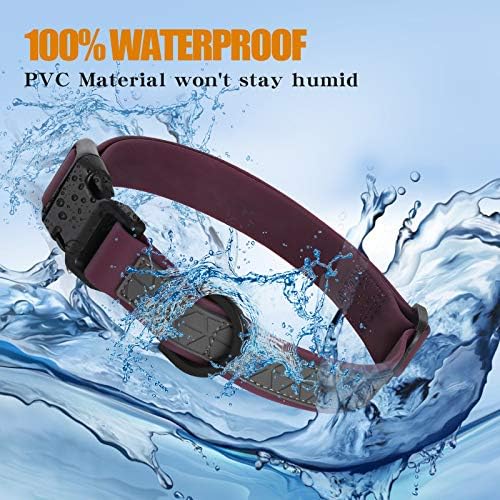 Dog Collar Waterproof Pet Collars,Neck Adjustable Silicone Dog Collar with Strong Coated Webbing and Cute Metal Pendant for Boy Girls Dog Collars S/M/L Sizes