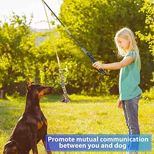 Flirt Pole for Dogs Interactive Chase Toy for Large Medium Small Puppy Dogs
