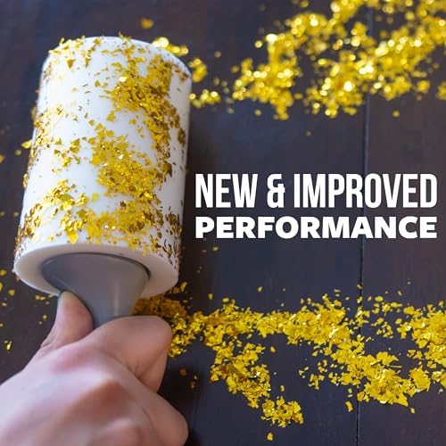 Scotch-Brite Extreme Clean Lint Roller, 50% Stickier, Heavy Duty Pet Hair and Debris Remover, 4 in x 54.9 ft Each, 4 Pack, 400 Easy Tear Sheets Total