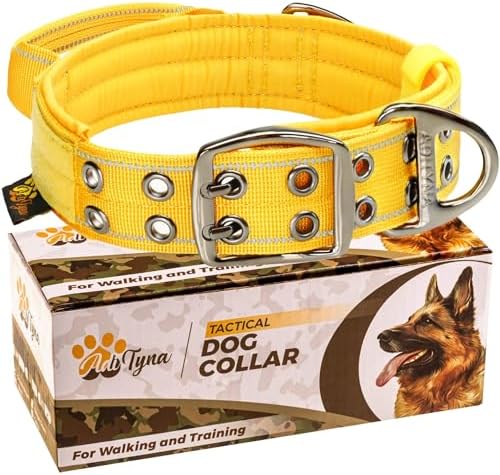 ADITYNA Heavy Duty Dog Collar for Extra-Large Dogs with Traffic Handle