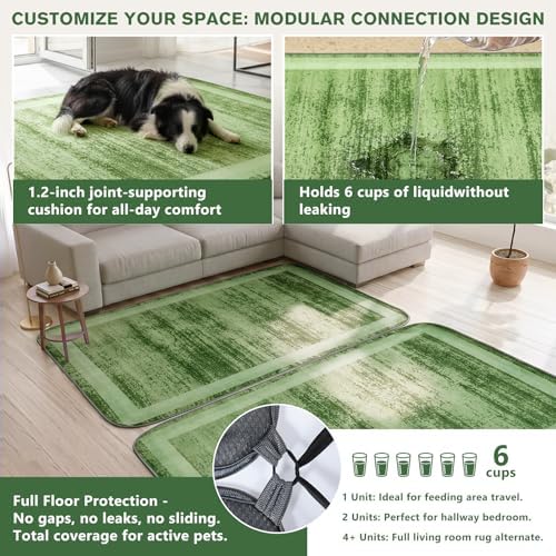 Washable Reusable Dog Pee Pads for Cats 2 Pack Waterproof Non-Slip