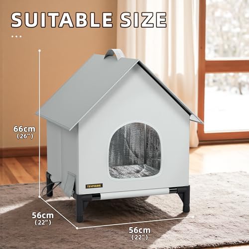 Cat House - Outdoor Cat House for Indoor and Outdoor Use - Insulated and Weatherproof，Waterproof Shelter for Small/Medium Cats