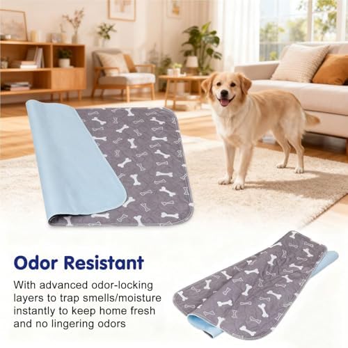 Pee Pads with Pheromones, Elite Pads for Cats, Washable Pee Pads for Dogs, Leak-Proof & Anti-Slip Pet Training Pad for Home & Travel(Brown-B, S: 11.8" × 11.8")