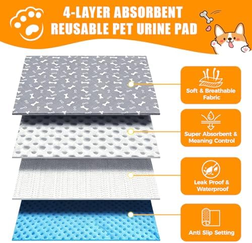 Washable Puppy Pee Pads with Pheromones Reusable