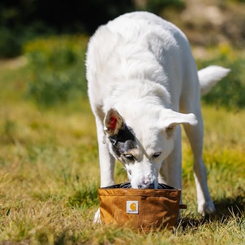 Carhartt Nylon Duck Travel Dog Bowl Carhartt Brown