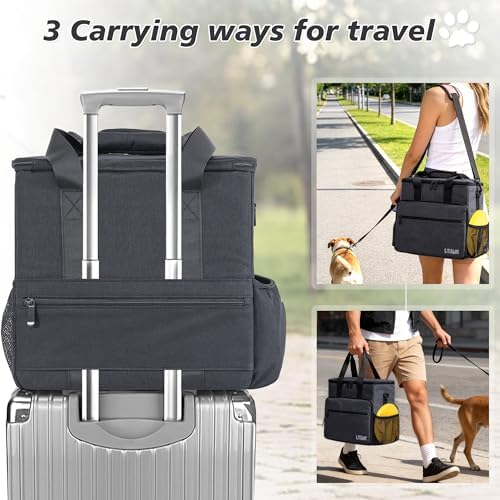 Dog Travel Bag, Large Pet Travel Set with Multi-Function Pockets
