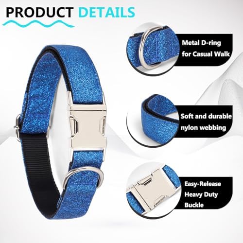 Bling Dog Collar with Removable Bowtie for Dogs Party Wear