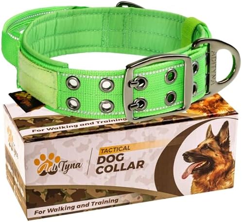 ADITYNA Heavy Duty Dog Collar for Extra-Large Dogs with Traffic Handle