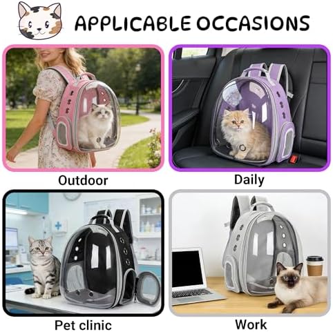 Cat Backpack Carrier Bubble Carrying Bag (Yellow)