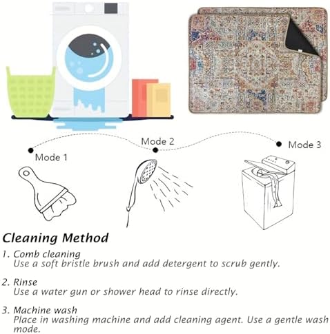 Washable Pee Pads for Dog - 2 Pcs 35"x47" Bohemian Style Superior Reusable Pet Training Pads - Waterproof Pads Protects Against Urine Leakage Non-Slip Grip Prevents Slipping & Bunching