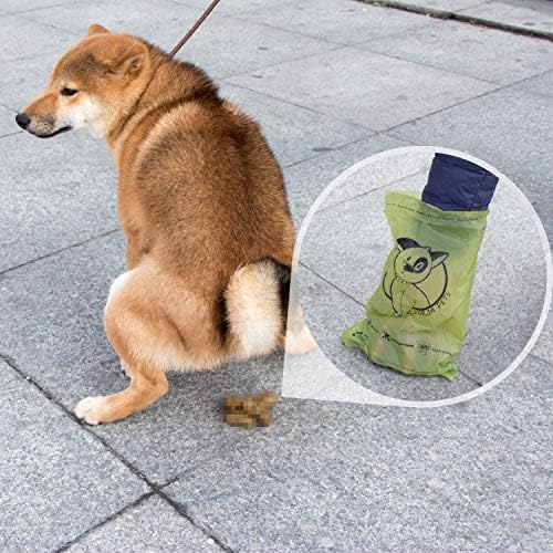 Dog Poop Bags Rolls with OK biobased Certified, 360 Pet Waste Bags, 100% Leak Proof Extra Thick and Strong Corn Starch Based