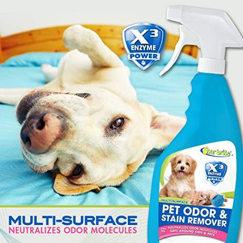 STAR BRITE Multi-Surface Pet Odor & Stain Remover Spray - Triple Enzyme Neutralizer - 22 OZ (09722)