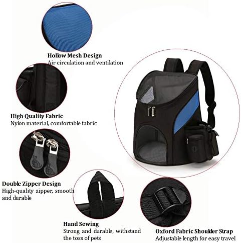 ETOPARS Pet Carrier Backpacks, Bag Carrier Pet Outdoor Backpack, Dog Travel Bag for Walking Hiking Bike and Motorcycle