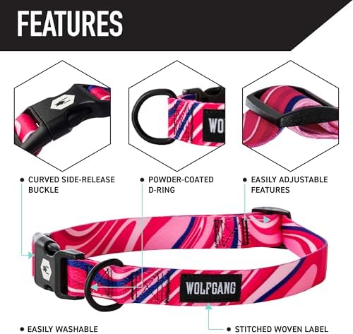 Wolfgang Venture Dog Collar Marbleswirl S