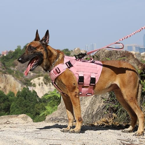 ICEFANG No Pull Tactical Dog Harness for X-Large Dogs,Adjustable Dog Vest