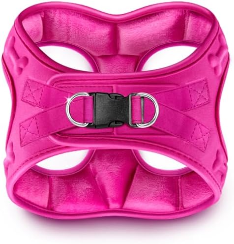 Comfort fit Step-in Dog & Puppy Harness - Comfortable All Weather Dog Vest Harness: Adjustable, Soft Padded, Easy to Put-on for Small, Medium-Sized Dogs (Plush Both Side Velvet)