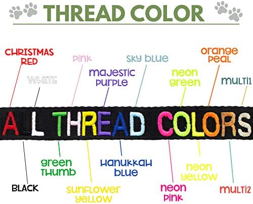 Embroidered Dog Collars Personalized, Custom Collar w Text and Phone Number | 3 Adjustable Sizes - 8 Colors | - Safe&Secure Pet Collars with ID, Pet Name for Boy, Girl Dogs, Puppy