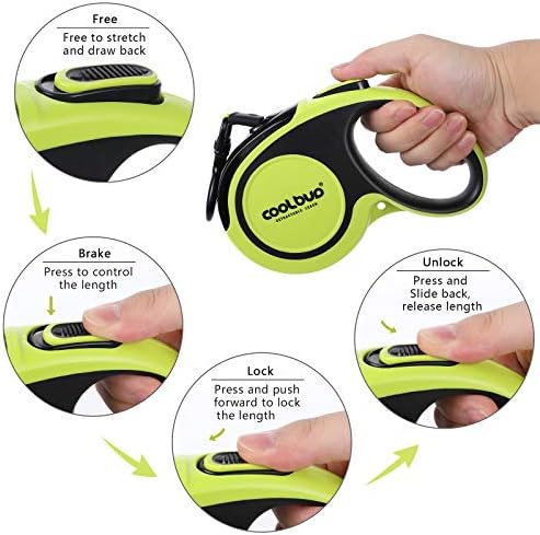 Retractable Dog Lead Extendable Long Heavy Duty Strong Dog Leash for Large Dogs Up to 110lbs