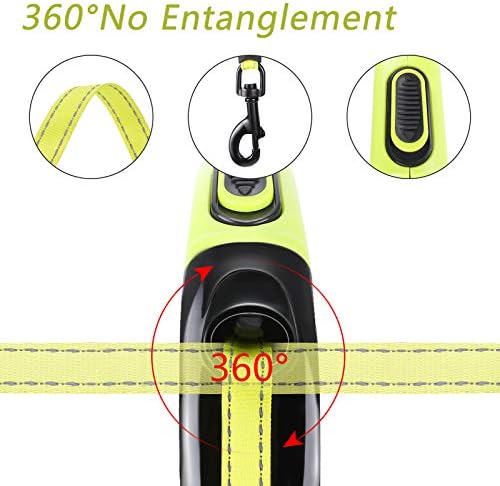 Retractable Dog Lead Extendable Long Heavy Duty Strong Dog Leash for Large Dogs Up to 110lbs