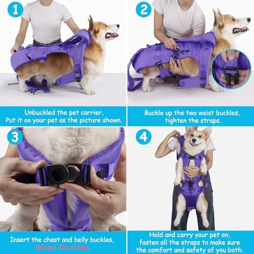 PetBonus Dog Front Carrier Backpacks, Legs Out Easy-fit Puppy Chest Carrier