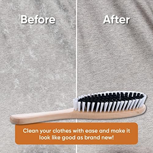 Clothes Brush Garment Brush Sturdy Bristles, Garment Lint Remover, Wool Suits, Lint Brush, Pet Hair Removel, Suede, Dust, Hat Brush Durable Wood Handle, 2 Pack by Superio