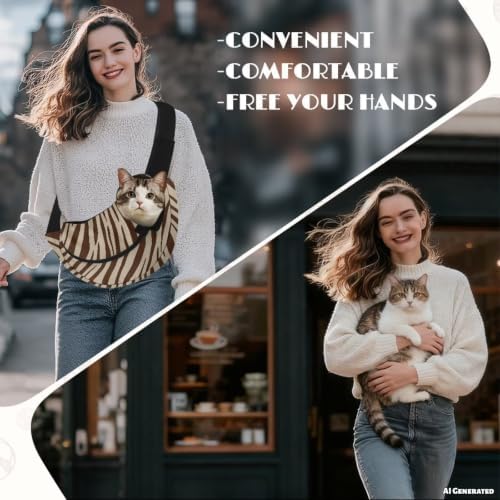 COEQINE Brown Zebra Print Pet Backpack Carrier for Dogs Small Size