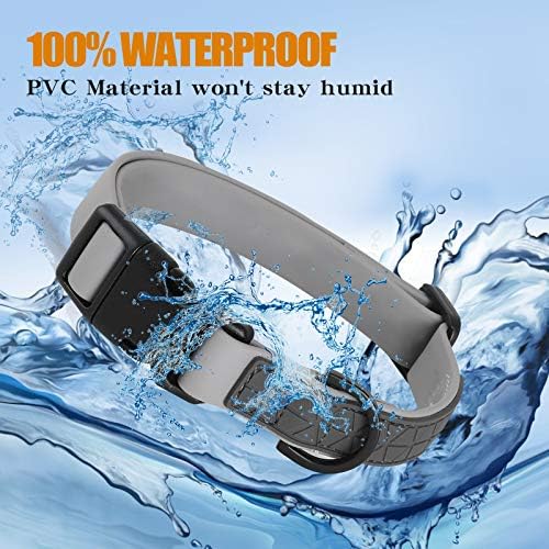 Dog Collar Waterproof Pet Collars,Neck Adjustable Silicone Dog Collar with Strong Coated Webbing and Cute Metal Pendant for Boy Girls Dog Collars S/M/L Sizes