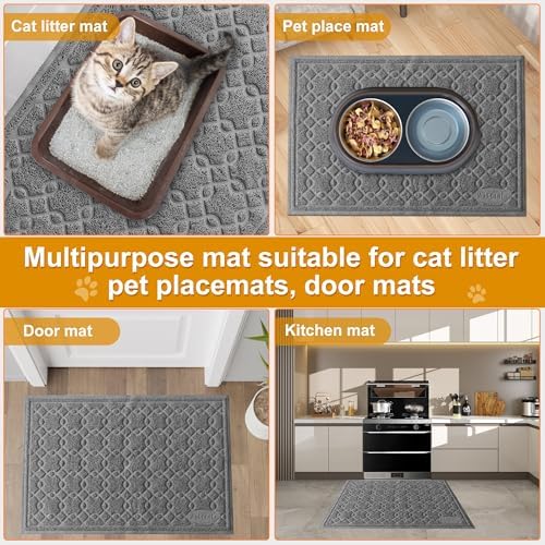 47" x 32" XL Large Cat Litter Box Mat, Scatter Control, Waterproof