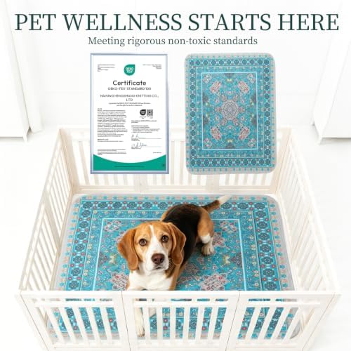 Homimp Washable Pee Pads for Dogs, 6 Pack Reusable Puppy Pads Waterproof, Absorbent and Leakproof Dog Pee Pads, Non Slip Puppy Training Pads, Pet Mat for Floor,Crate,Couch,Whelping,Blue, 16"x24"